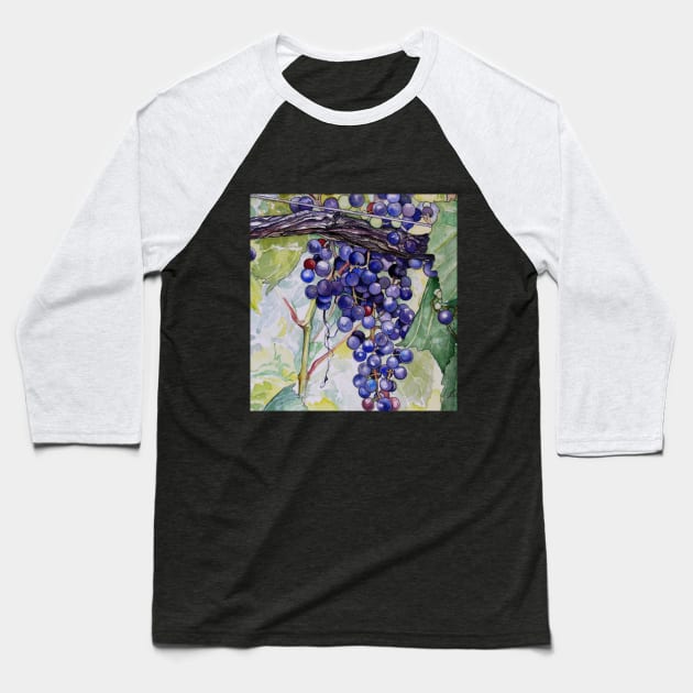 Grapes Baseball T-Shirt by Zodiart